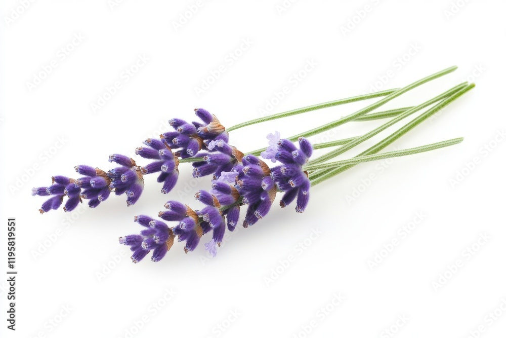 Fototapeta premium Lavender Flowers on White Background