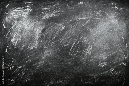 White charcoal  crayon  chalk textures on black board background.