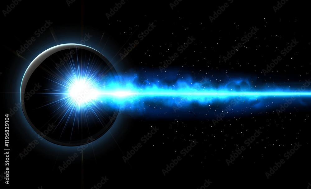 Fototapeta premium Deep space concept visualized in 3D. Depicts outer space and the speed of light