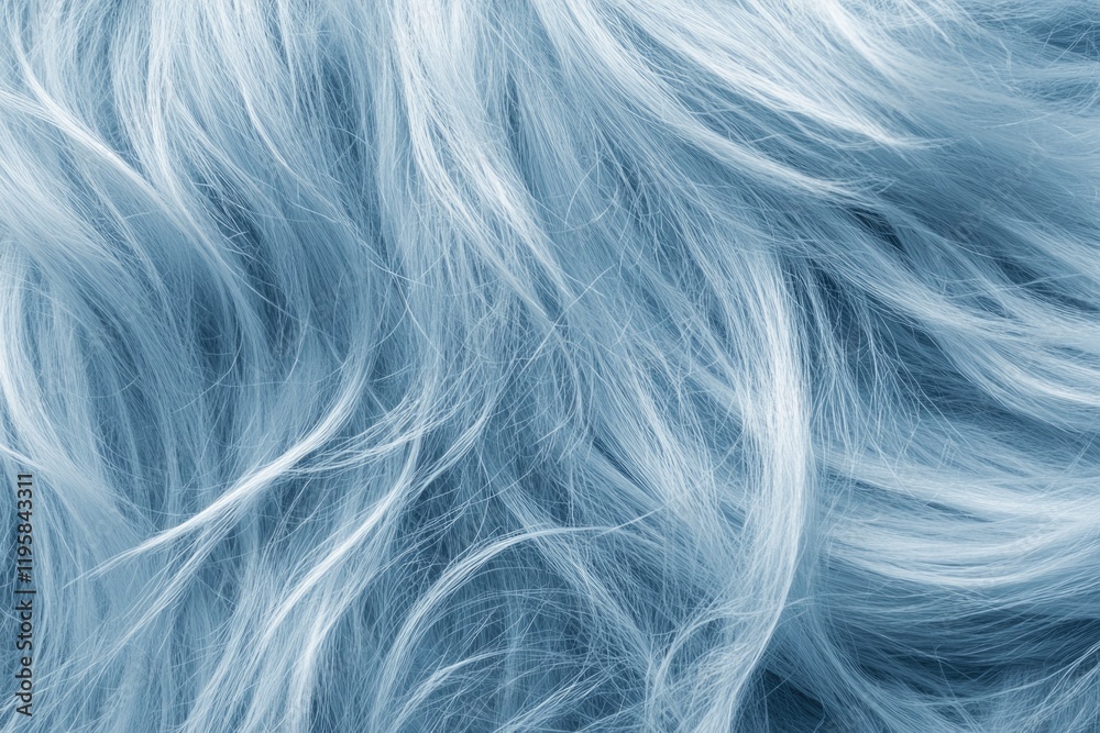 Fototapeta premium Close up of a soft blue fluffy pet fur with paw.