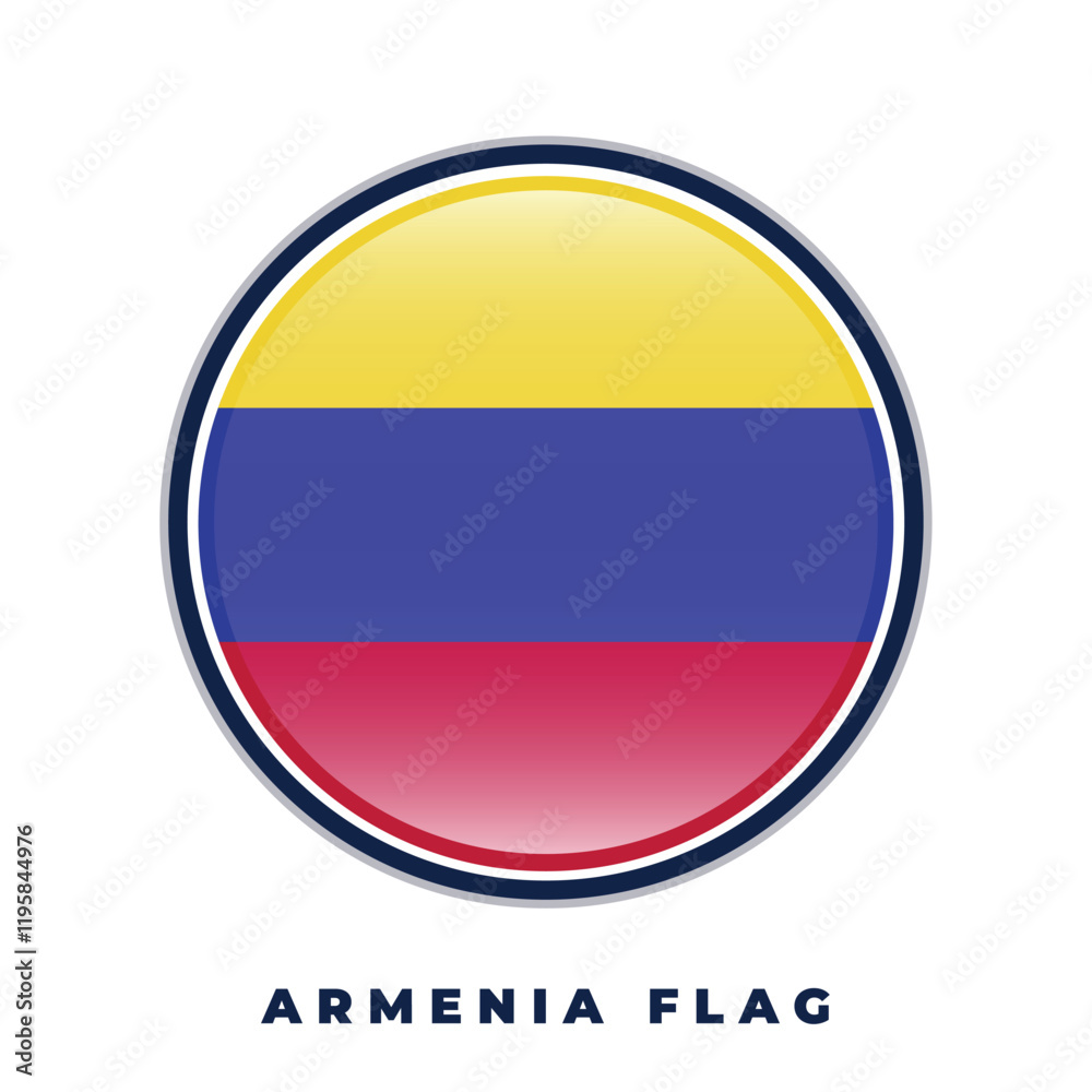 Armenia flag round design circle vector Armenia flag round design circle vector