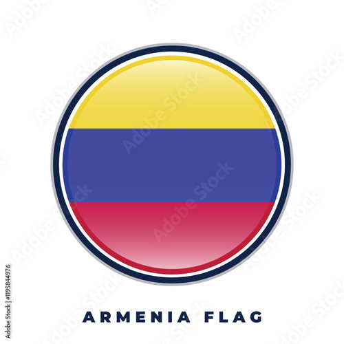 Free Download Armenia flag round design circle vector - GFXLoad