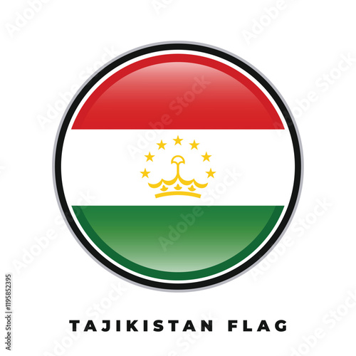 Tajikistan round design icon circle vector template Free Download Tajikistan round design icon circle vector template - GFXLoad