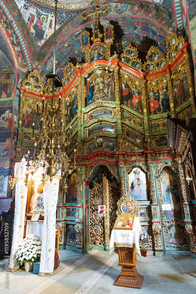 Fototapeta premium Romania, Transylvania, Bucovina, Suceava County. Eastern Orthodox. Sucevita Monastery.