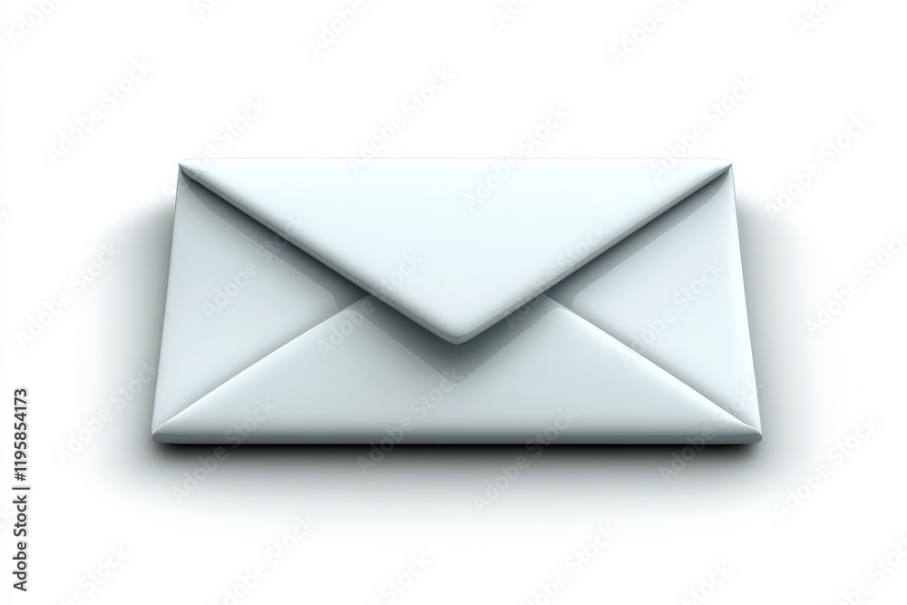 Minimalist gray envelope with soft shadows embodying simplicity and efficiency for business correspondence and streamlined communication Minimalist gray envelope with soft shadows embodying simplicity and efficiency for business correspondence and streamlined communication