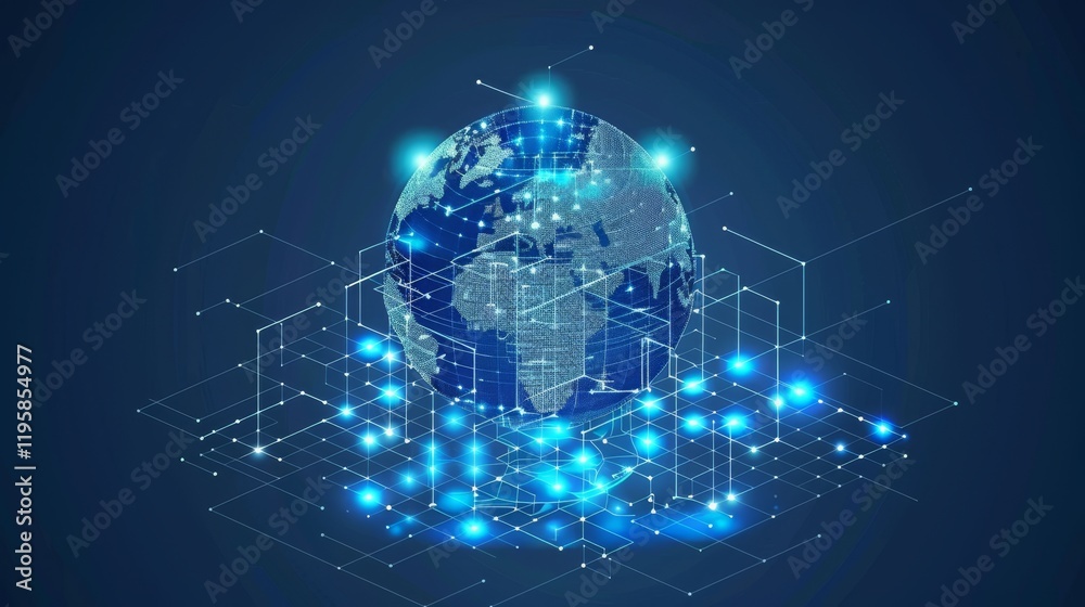 Obraz premium Innovative digital globe featuring usa map, advanced tech, and global networking for smart mapping