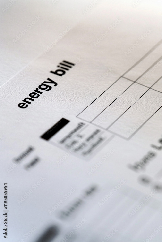 Finance and business concept. On a brown background lies a calculator and dollars on a clip with an inscription on paper - Energy bill Finance and business concept. On a brown background lies a calculator and dollars on a clip with an inscription on paper - Energy bill