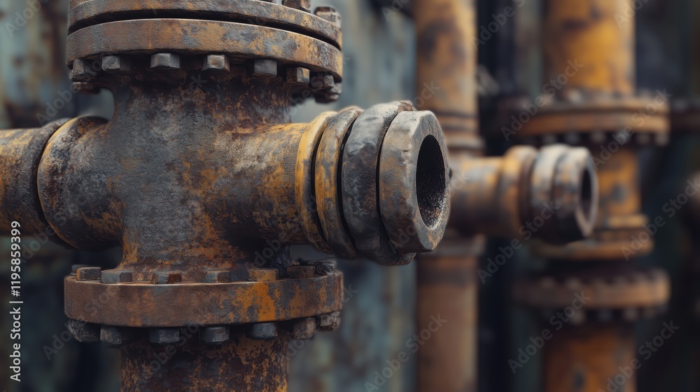 A close-up reveals the intricate textures of rusty pipes, with their corroded surfaces displaying layers of reddish-brown and orange patina, symbolizing age and wear.
A close-up reveals the intricate textures of rusty pipes, with their corroded surfaces displaying layers of reddish-brown and orange patina, symbolizing age and wear.