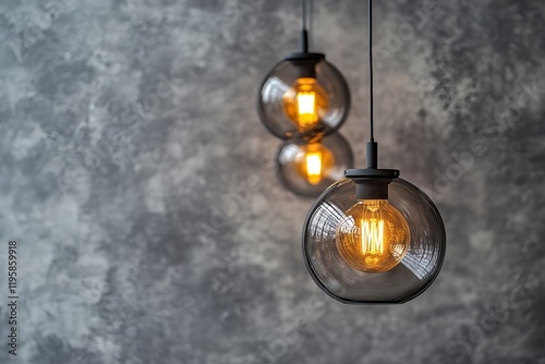 Minimalistic modern lights. Interior design 