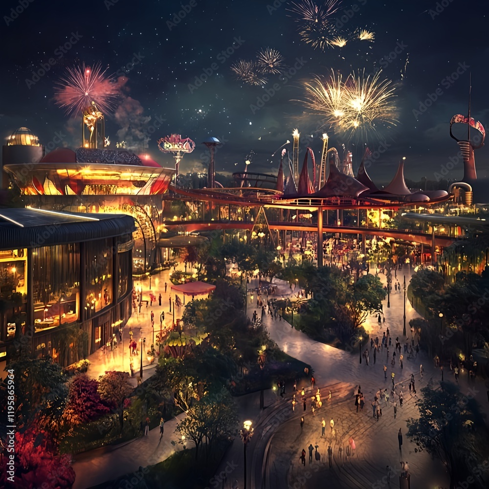 Fototapeta premium A park that draws inspiration from popular myths and legends from around the globe.