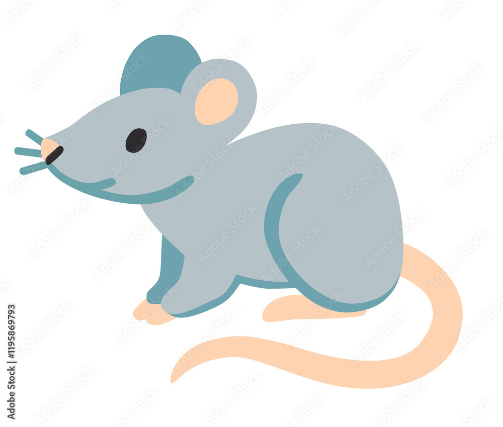 Obraz premium mouse isolated on white background 