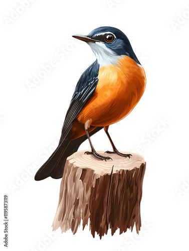 Bird, Rufous Bellie, Amazon, Pantanal, Forest, Nature, Amazon Rainforest, Art, Image, with Transparent Background PNG, for Stickers, T-Shirt Print, Cap, Mug, Flip Flops, Mousepad, Transparent PNG photo