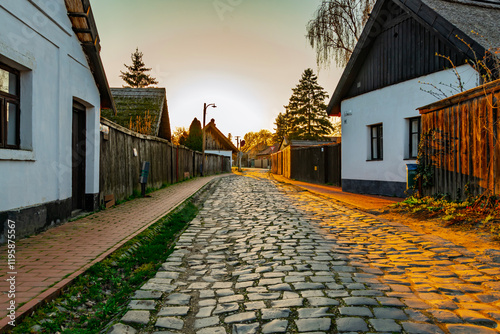 Street of Csongrad in early March photo