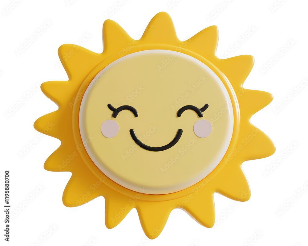 Isolated Smiling Sun Cartoon Isolated Smiling Sun Cartoon