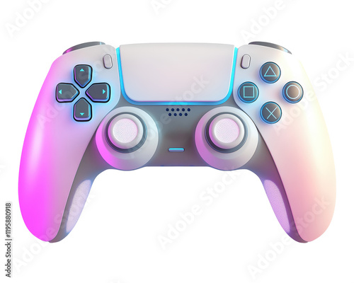 Isolated Gamepad Controller with Neon Lights
