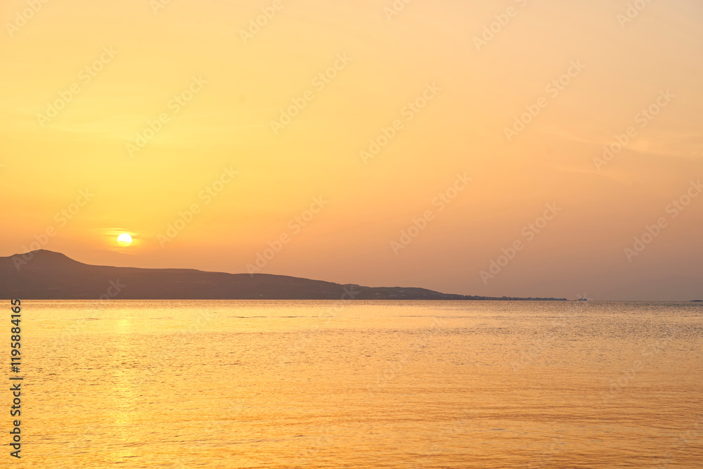 sunset over the sea next to Elafonisos sunset over the sea next to Elafonisos