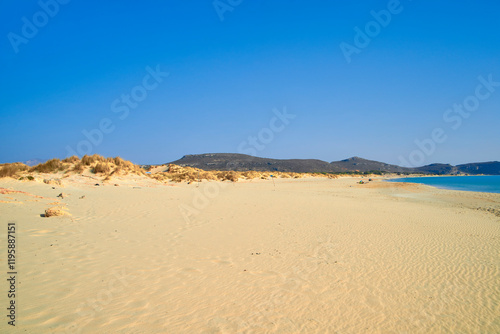 Fototapeta Naklejka Na Ścianę i Meble -  sand dunes and blue sky