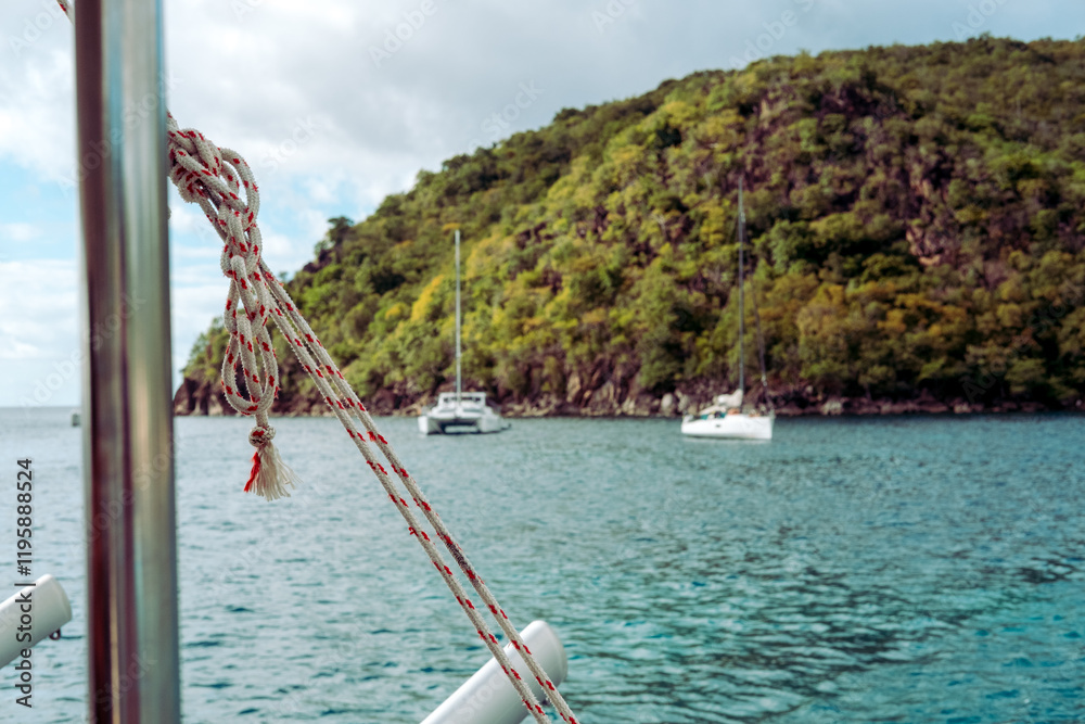 Fototapeta premium West Indies, caribbean sea from the boat
