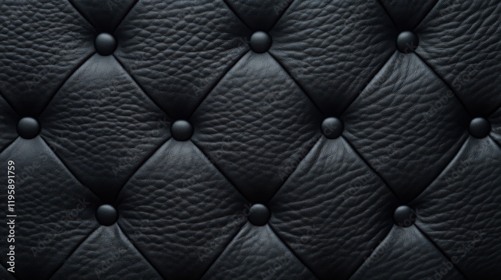Fototapeta premium A black leather surface with a diamond pattern