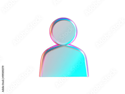 Isolated Colorful Person Icon
