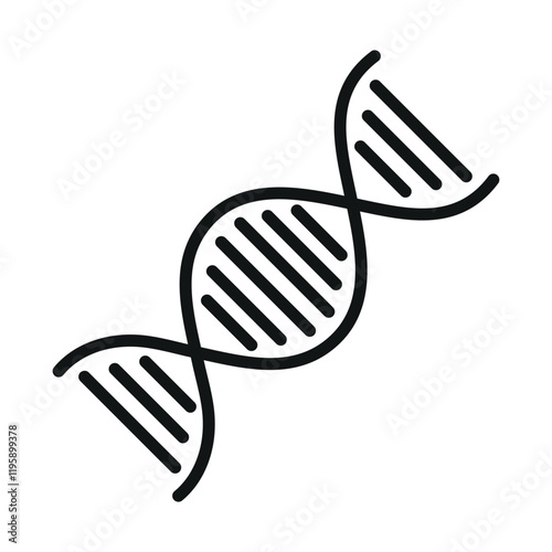 dna or chromosome line icon