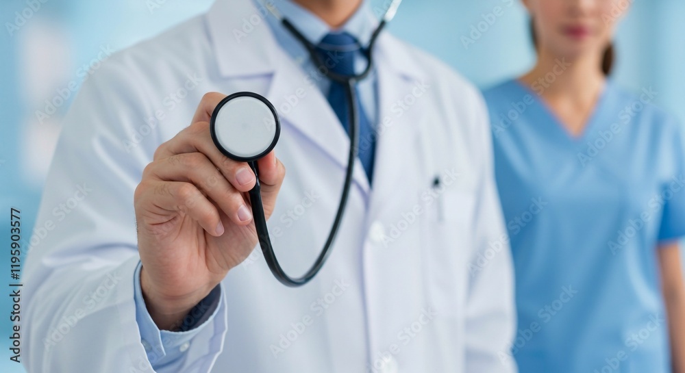 Doctor team with medical stethoscope on background
Doctor team with medical stethoscope on background