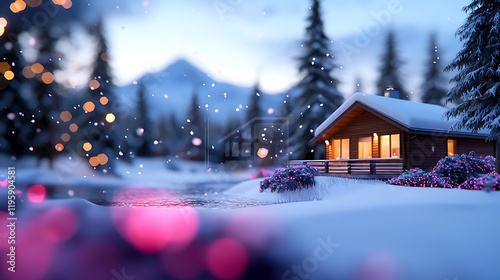 Cozy Cabin in a Winter Wonderland