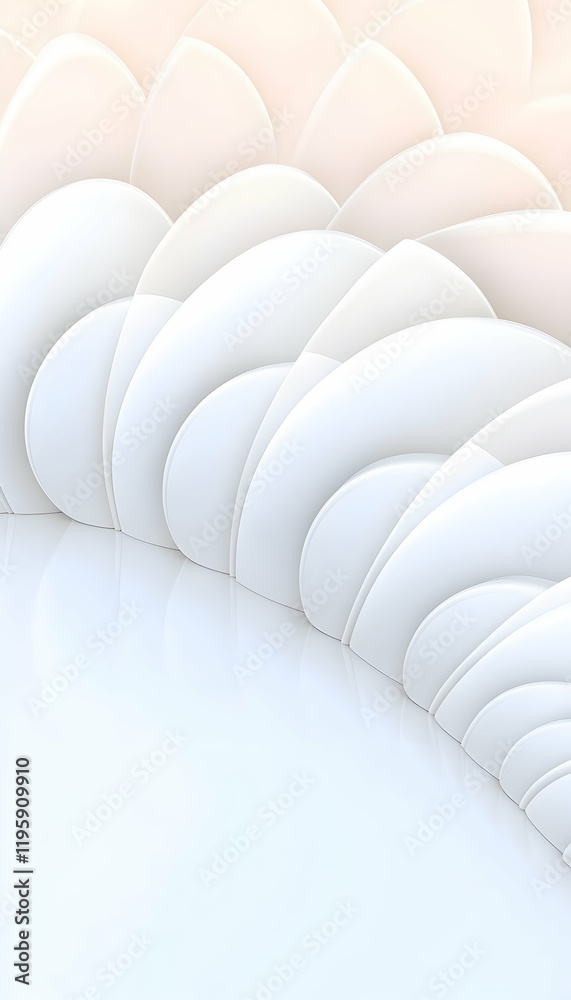 Fototapeta premium Abstract white wave pattern background, design element for website or presentation