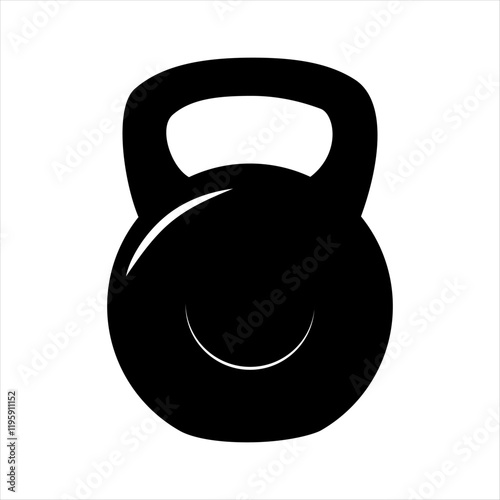 Kettlebell icon. Vector picture isolated on white background.