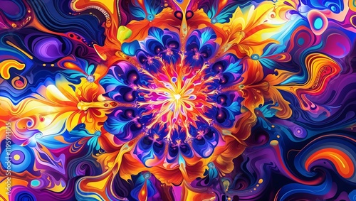 abstract background with flowers