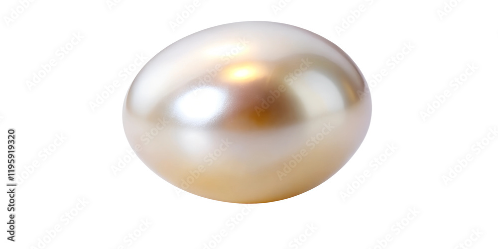 Obraz premium Lustrous pearl placed on a smooth surface showcasing its natural beauty and sheen under soft light in a minimalist setting PNG transparent