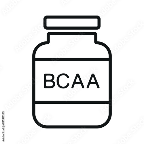 Sports nutrition BCAA outline icon