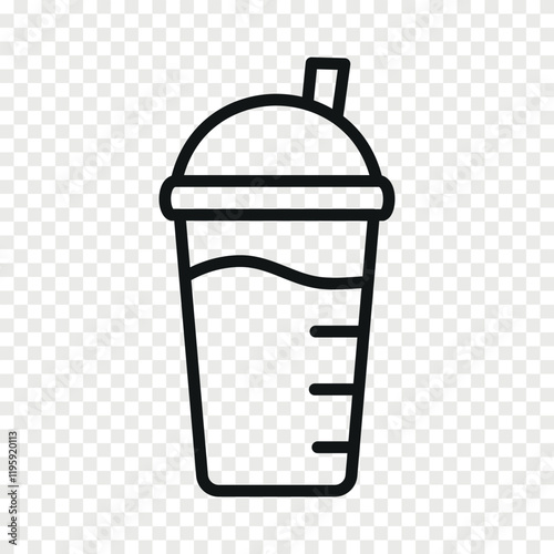 Protein shake outline icon