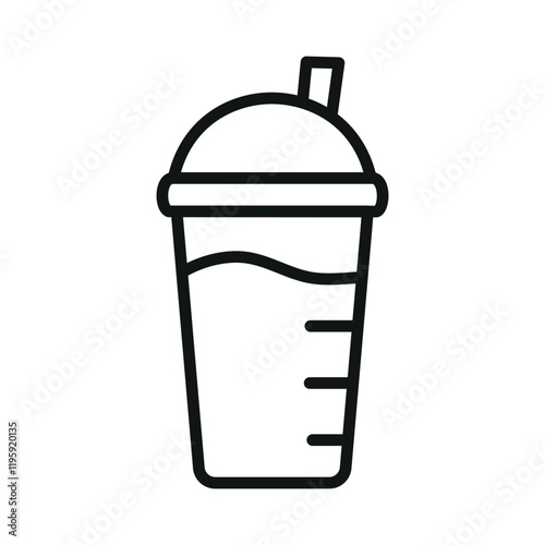 Protein shake outline icon