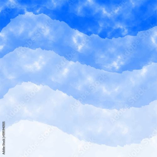 Abstract representation of blue and white sky layers with soft cloud-like textures, evoking a calming and serene atmosphere. Perfect for backgrounds, artistic projects, and conveying peacefulness.