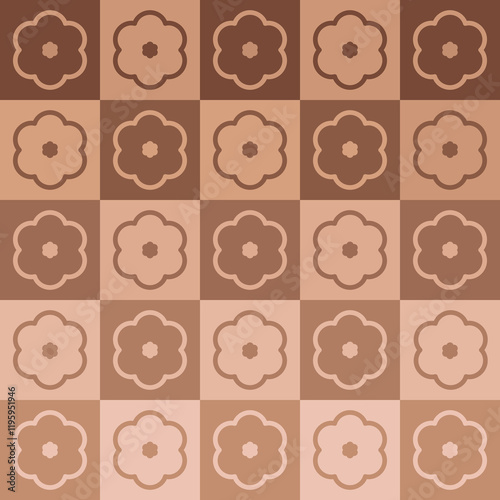 Mocha mousse Pantone geometric pattern vector illustration 
