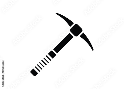 Pick axe. Simple illustration in black and white.