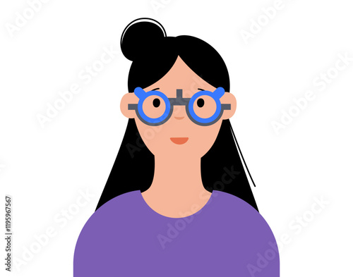 Eyesight examination with ophthalmic trial frame