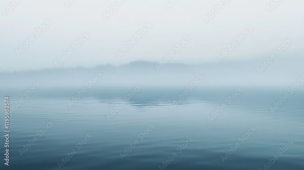 Fototapeta premium A cool misty morning gradient background.featuring soft grays and blues with mist effects.emphasizing tranquility and freshness.Ideal for wellness blogs, serene visuals, and calming designs