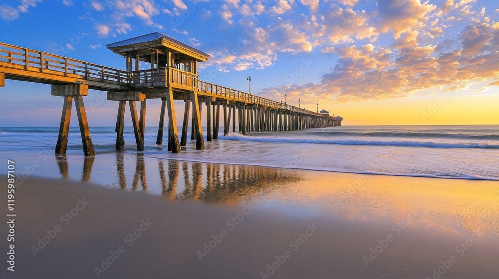 Fototapeta premium Sunrise Over The Pier