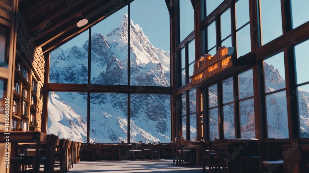 Fototapeta premium Mountain View Restaurant