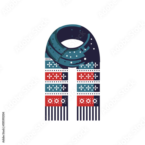 Winter Scarf Vector Design – Warm Woolen Scarves Illustration for Cold Weather Fashion and Accessories