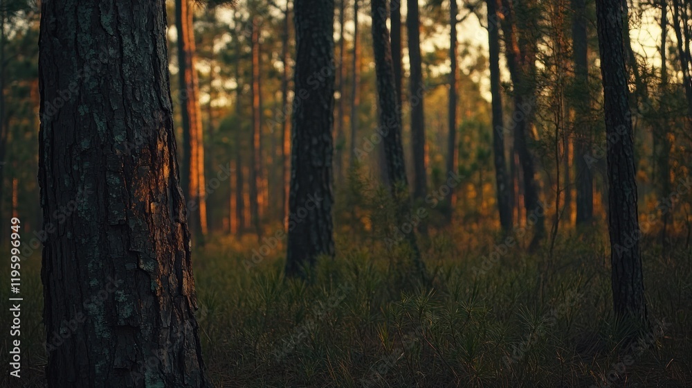 Fototapeta premium Golden Light in the Forest