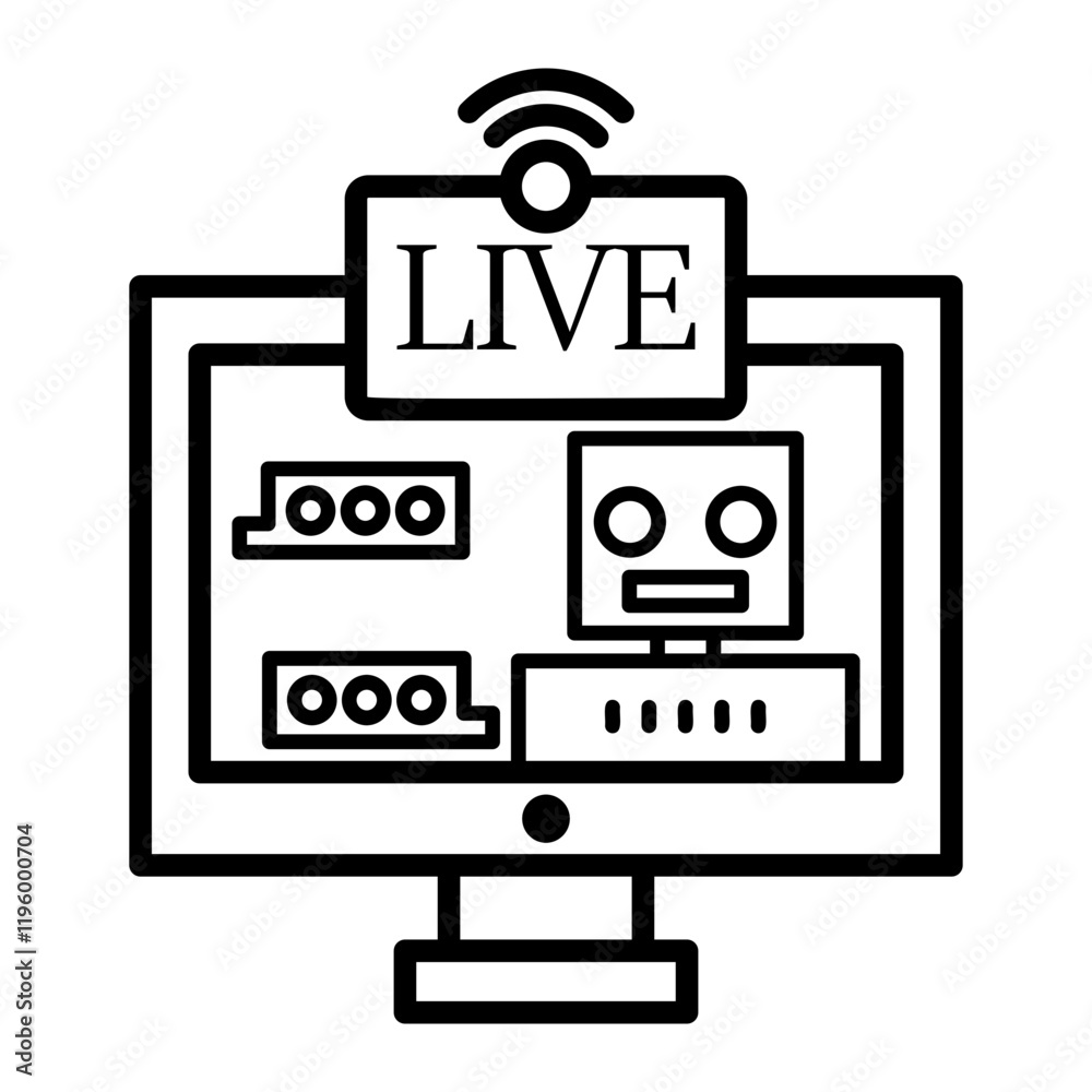 chatbot Line Icon chatbot Line Icon