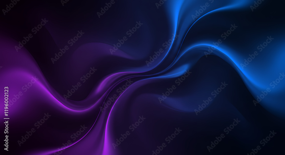 Fototapeta premium Abstract Purple and Blue Swirling Nebula Background