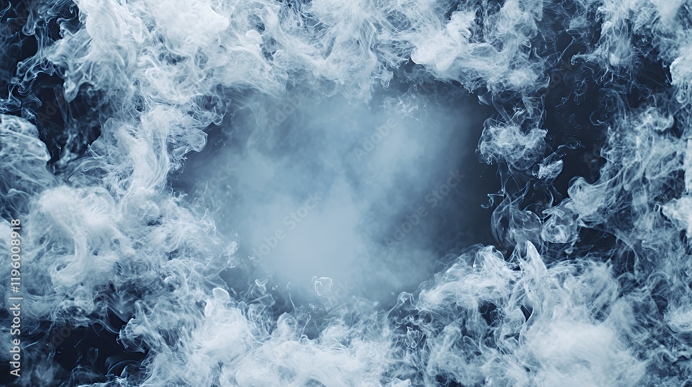 Abstract Blue Smoke Swirls: A Serene Enigma Abstract Blue Smoke Swirls: A Serene Enigma