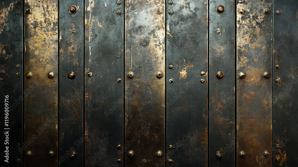 Fototapeta premium A metallic bronze wall texture reflecting modern elegance with a clean and slick surface evoking a sense of calm amidst chaos showcasing an industrial yet contemporary design style