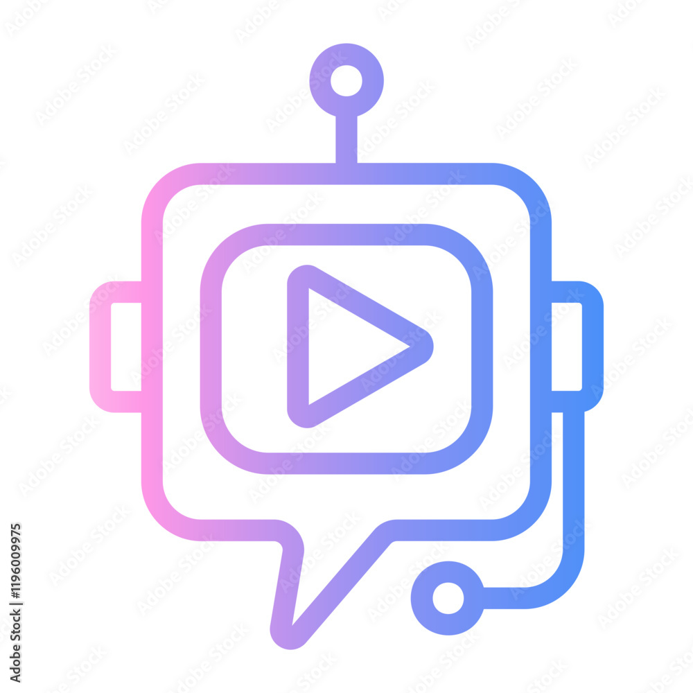chatbot Line Gradient Icon chatbot Line Gradient Icon