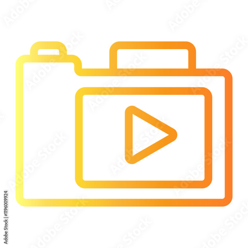 vlog Line Gradient Icon