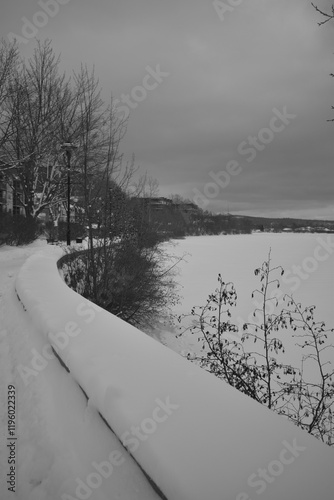 Obraz na płótnie Sherbrooke 14 Janvier 2025 - N&B w salonie